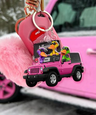 Personalized Gifts For Off-Road Lovers Keychain, Happy Ducks 03Qhqn281224