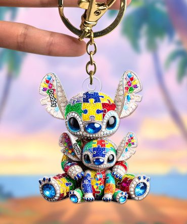 Autism Dad Keychain - Personalized Gifts For Dad 04Tgqn140525