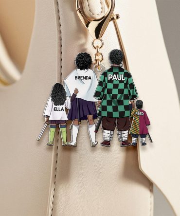 Personalized Gifts For Family Keychain Anime Family 03Qhhu240225Hg