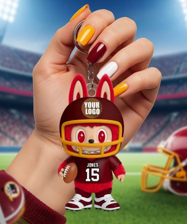 Monster American Football Keychain Personalized Football Gifts 05Hudt170625