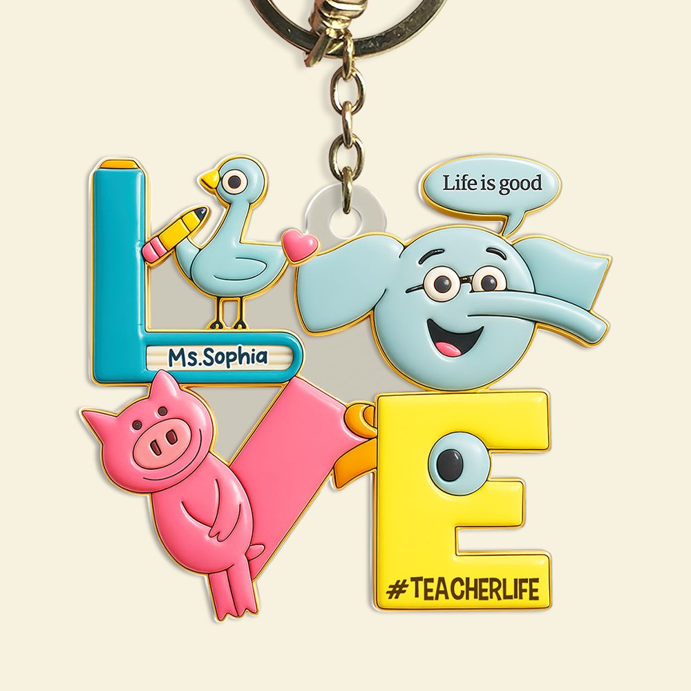 Love Teacher Keychain - Personalized Gifts For Teacher 02Hupu140725 - Image 5