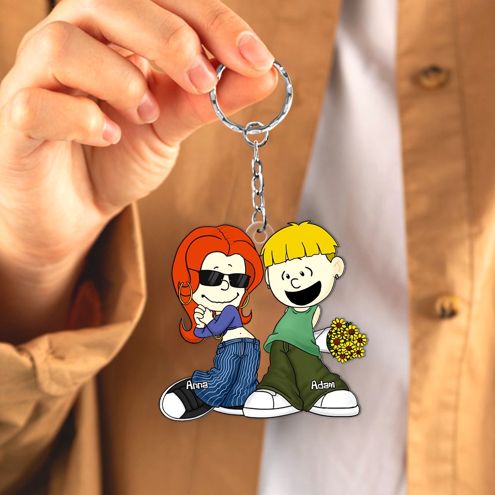 Personalized Gifts For Couple Keychain, Gangsta Love 03Qhpu030125Hg - Image 8