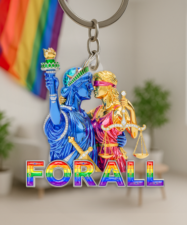 Lgbt Couple Statue Acrylic Keychain - Personalized Gifts For Couple 02Ohpu310525
