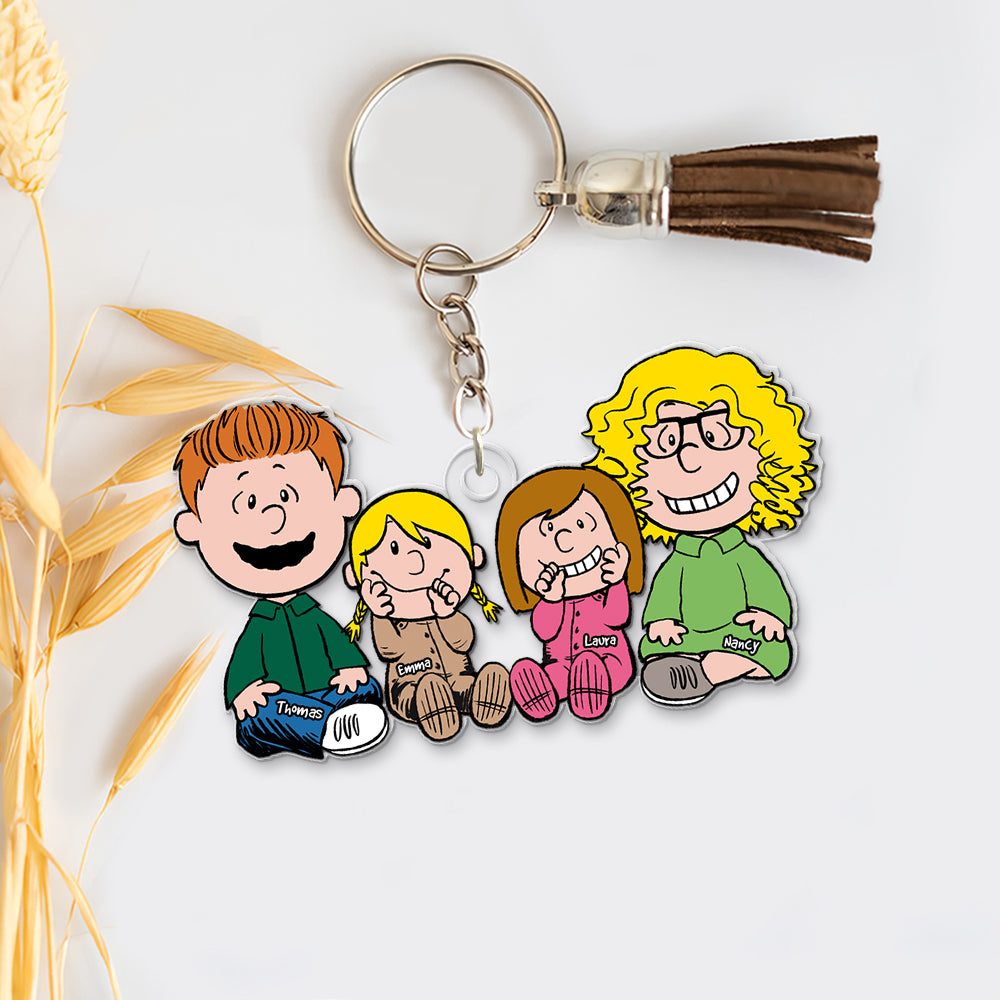 Personalized Gifts For Family Keychain 04Acqn241224 - Image 4