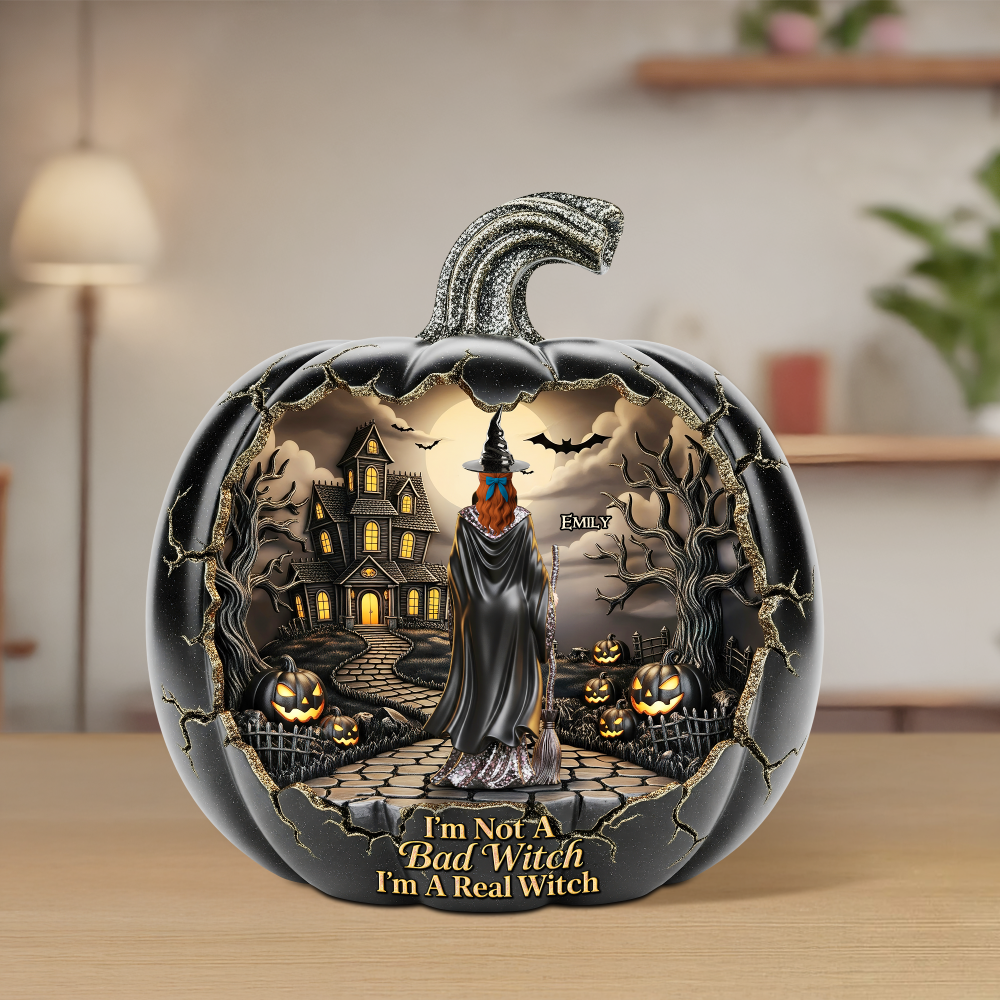 Witch Plaque - Personalized Gifts For Magic Lovers 01Ohpu080725 - Image 3