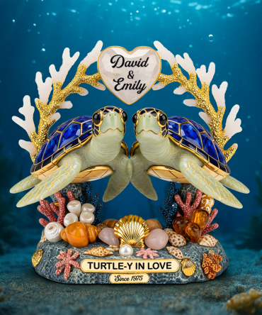 Turtle Couple Acrylic Plaque - Personalized Gifts For Couple 01Napu030625