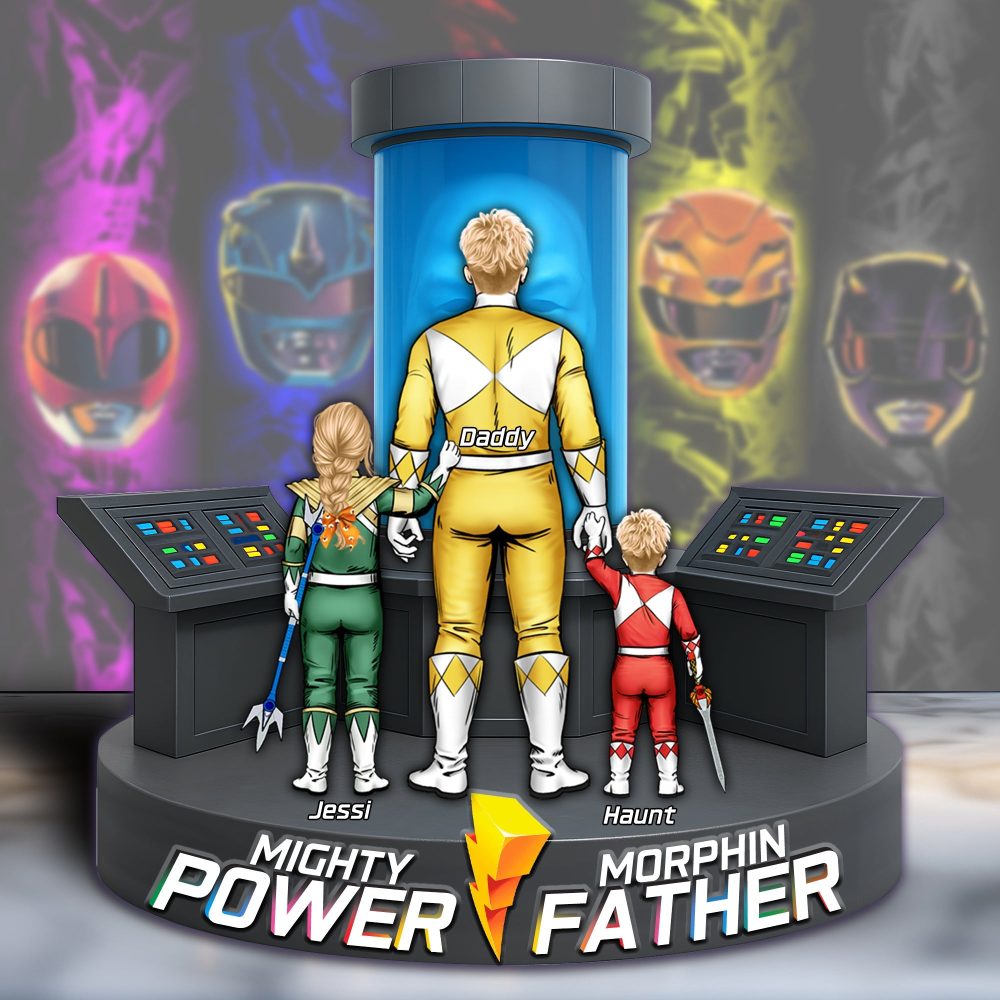 Power Dad Plaque - Personalized Gift For Dad 012Ohlu180425Hh - Image 2