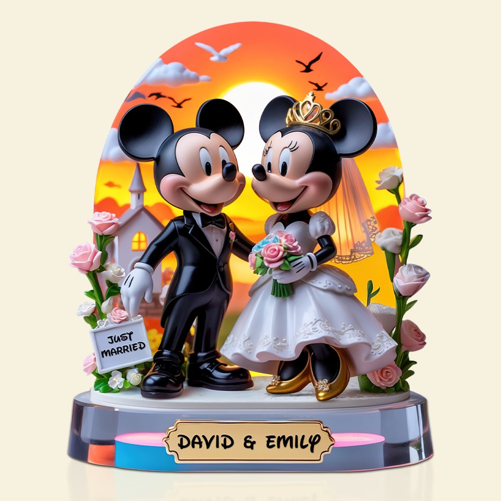 Just Married Couple Acrylic Plaque - Personalized Gifts For Couple 03Topu060625 - Image 5
