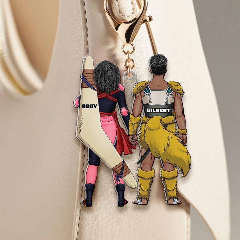 Personalized Gifts For Couple Keychain Anime Couple 06Qhhu130125Pa