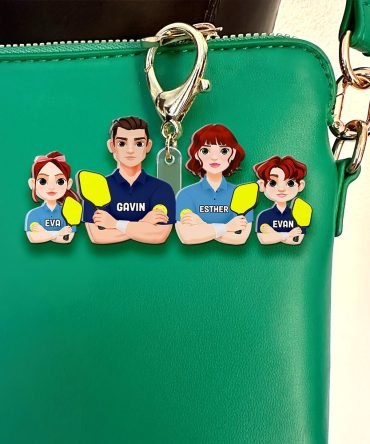 Personalized Gifts For Family Keychain Pickleball Family 012Qhhu220125Pa