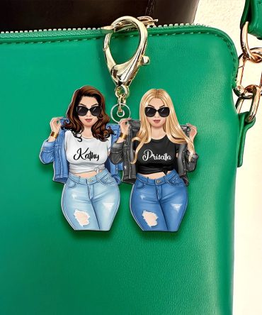 Personalized Gift For Besties Keychain Fashionable Stylish Girls 03Qhhu230125Tm