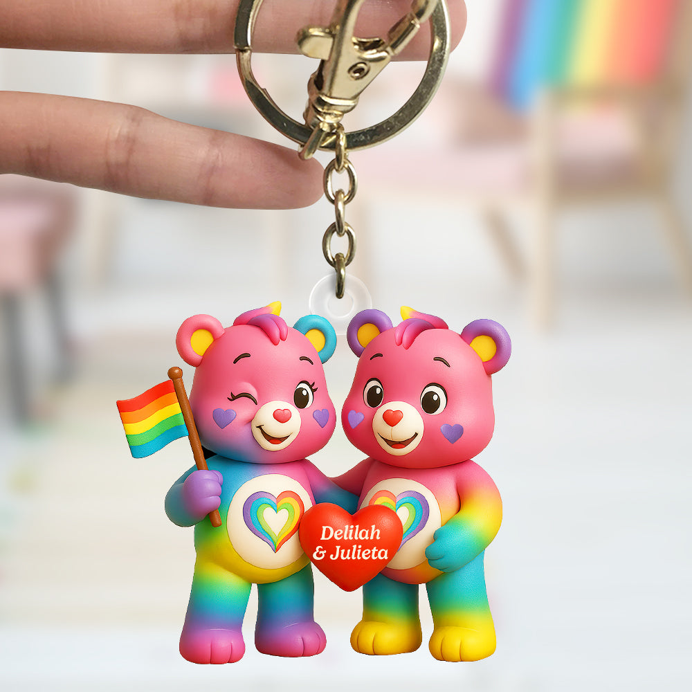 Rainbow Couple Keychain Personalized Gifts For Lgbtq+ Pride 01Hudt150525 - Image 5