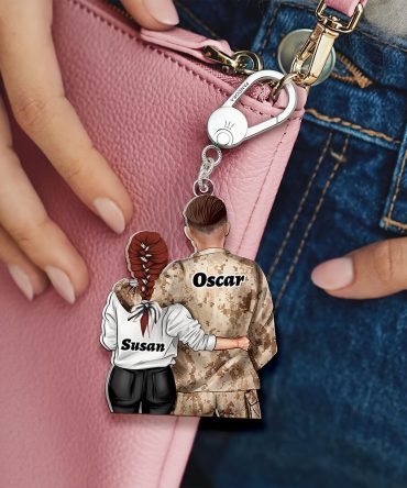 Personalized Gifts For Veteran Couple Keychain 073Qhhu110125Tm