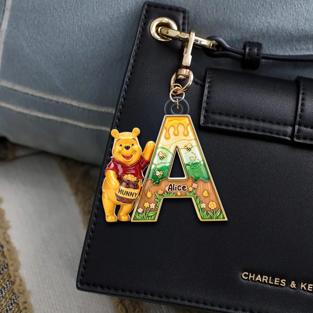 Festive Letter Keychain With Honey Jar – Custom Gift For Cartoon Fans 01Napu190625 - Image 2