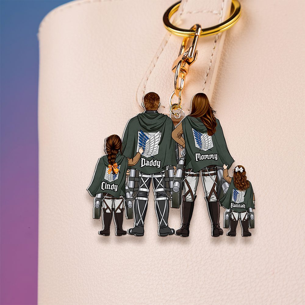 Personalized Gifts For Family Keychain Anime Family 08Qhhu240225Hh - Image 7