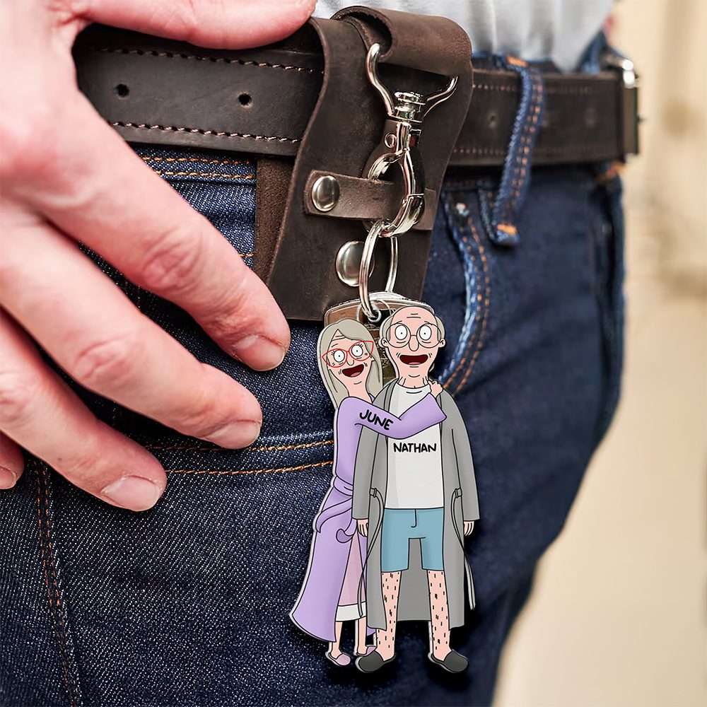 Christmas Cartoon Style Couple Keychain - Personalized Gifts For Couple 03Qhhu241224Hg - Image 11