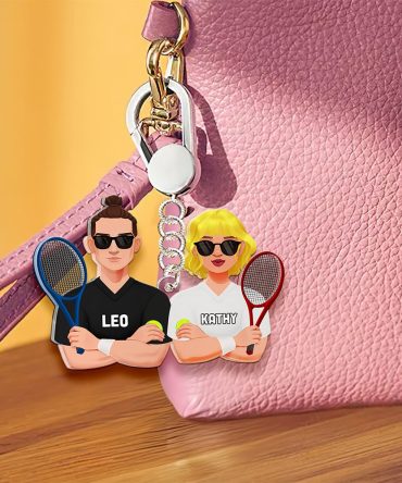Personalized Gifts For Tennis Couple Keychain 011Qhhu210125Pa