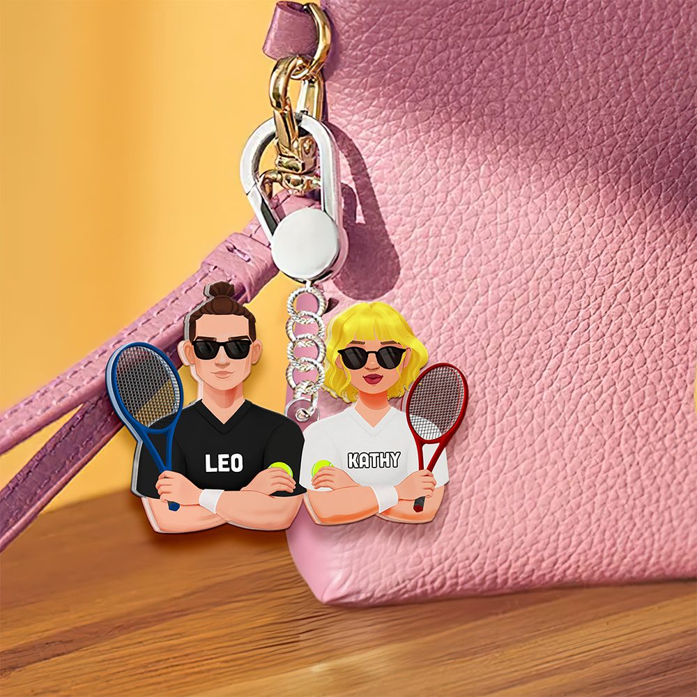 Personalized Gifts For Tennis Couple Keychain 011Qhhu210125Pa