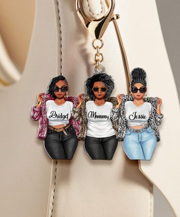 Personalized Gift For Mom Keychain Mother-Daughter Duo 031Qhhu230125Tm
