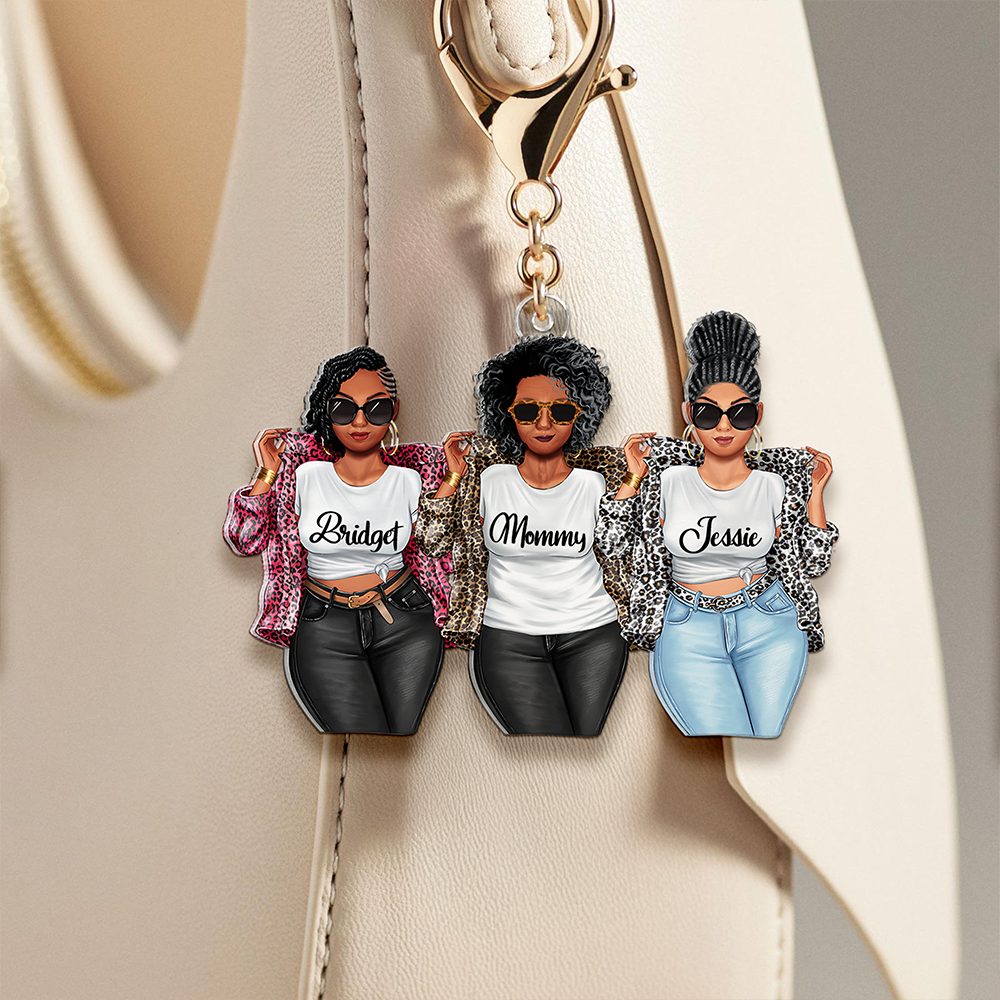 Personalized Gift For Mom Keychain Mother-Daughter Duo 031Qhhu230125Tm
