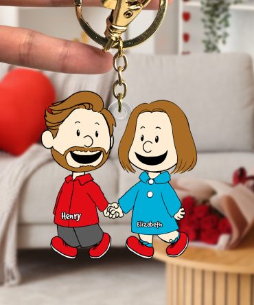 Couple Keychain - Personalized Christmas Gifts For Couple Hand In Hand 061Qhhn190124Hh
