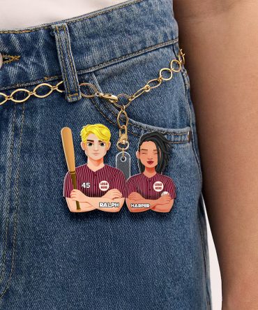 Personalized Gifts For Baseball Lovers Couple Keychain 042Qhhu200125Hg