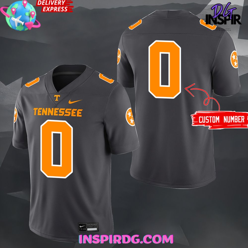 Anthracite Tennessee Volunteers Alternate Game 2024 Football Jersey