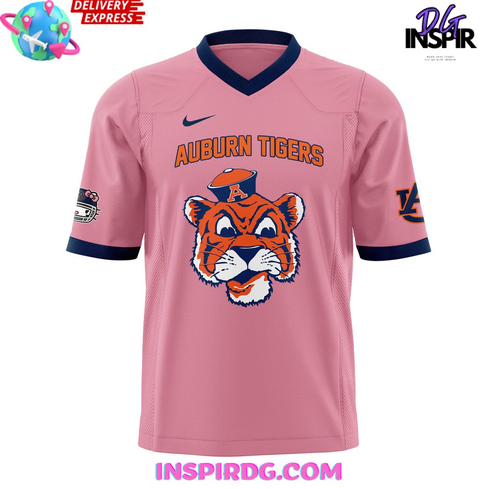 Auburn Tiger Football X Hello Kitty Pink Football Jersey - Image 2