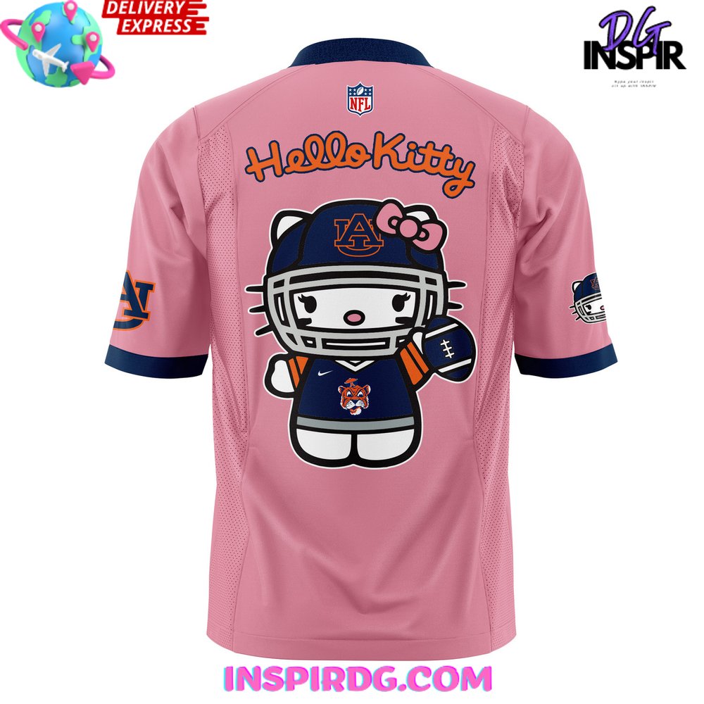 Auburn Tiger Football X Hello Kitty Pink Football Jersey - Image 3