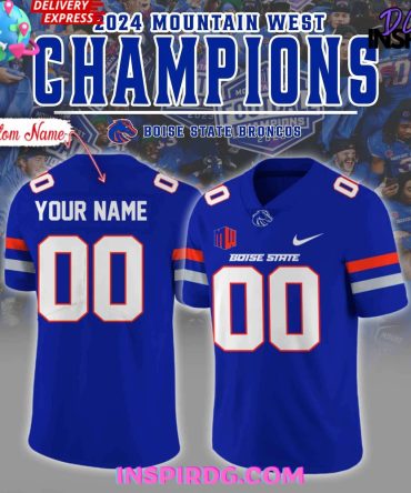 Boise State 2024 Mountain West Champions Blue Football Jersey
