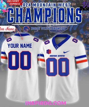 Boise State 2024 Mountain West Champions White Football Jersey