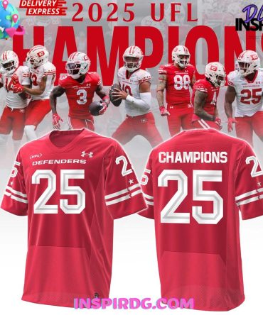Dc Defenders 2025 United Football League Champions Edition Red Jersey