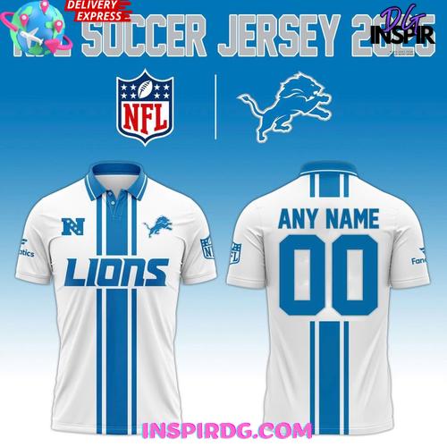 Detroit Lions Nfl 2025 Custom Name & Number Edition Football Jersey