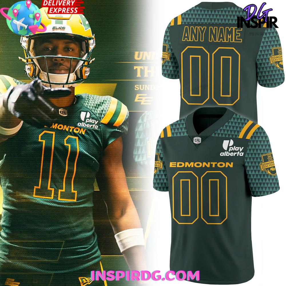 Edmonton Elks New 75Th Anniversary Third Jersey