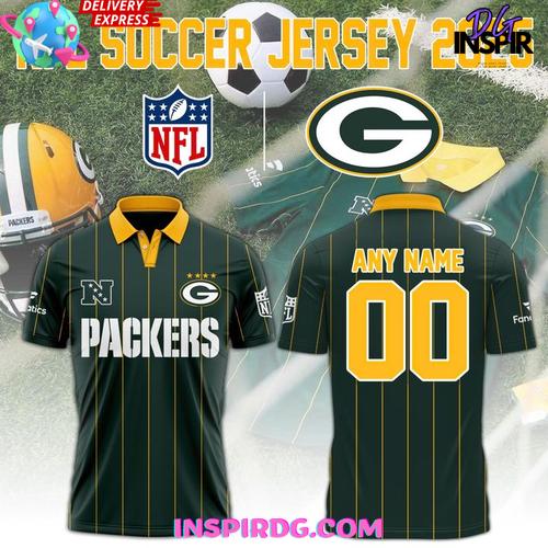 Green Bay Packers Nfl 2025 Custom Name & Number Edition Football Jersey