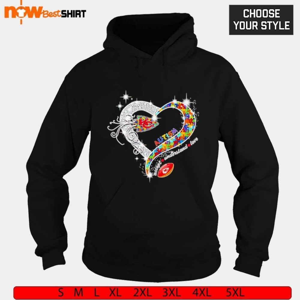 Kansas City Chiefs Autism Accept Understand Love Shirt - Image 2
