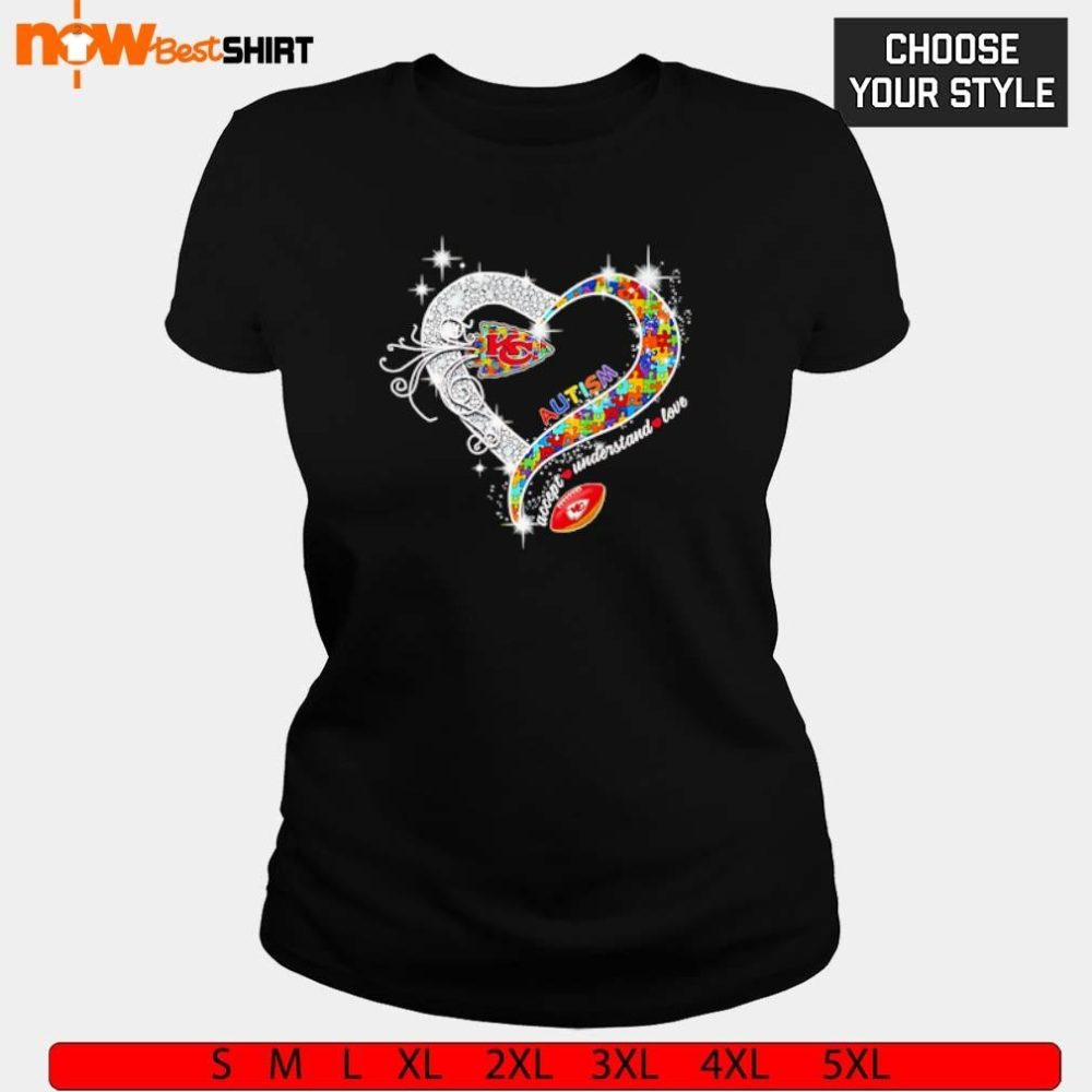 Kansas City Chiefs Autism Accept Understand Love Shirt - Image 3