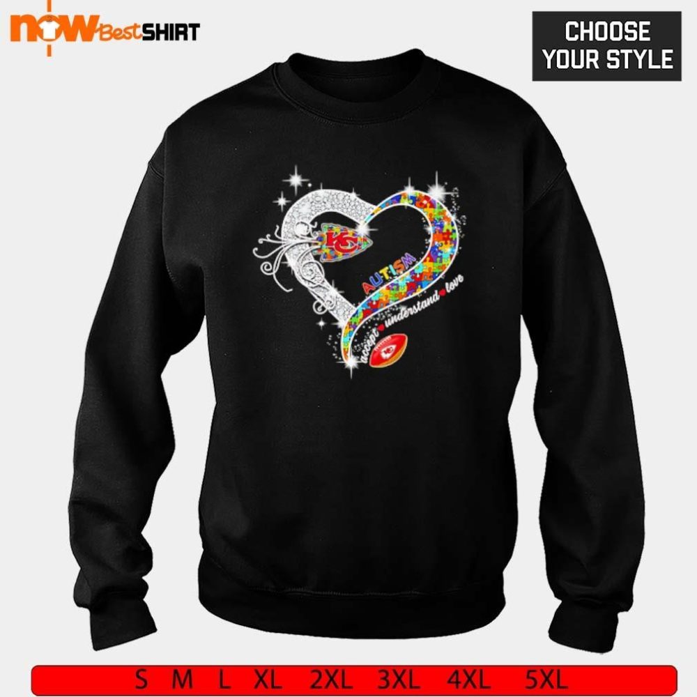 Kansas City Chiefs Autism Accept Understand Love Shirt - Image 4