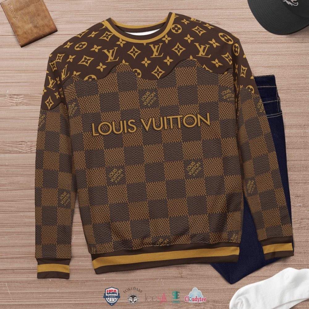 Louis Vuitton Luxury 3D Ugly Christmas Sweater
