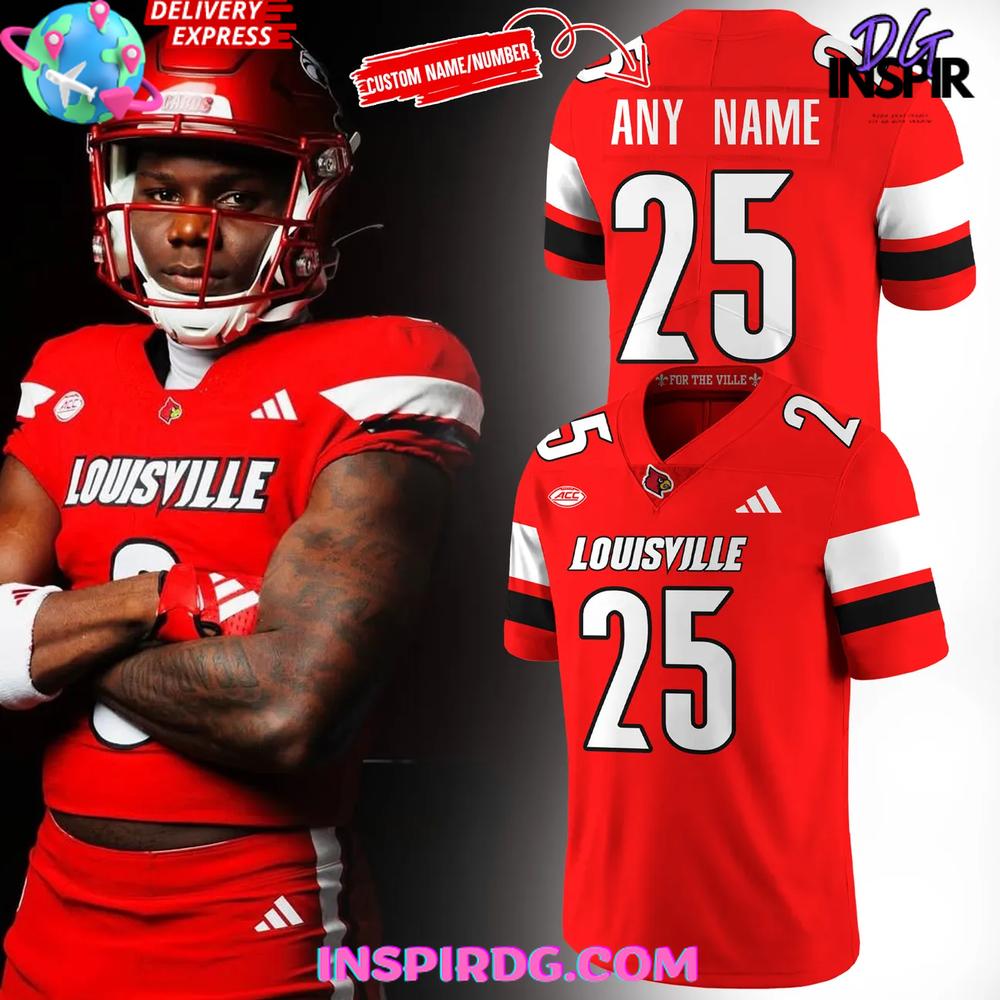 Men'S Louisville Cardinals New Season 2025 Red Football Jersey
