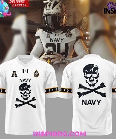 Navy Midshipmen Uniform Fear The Bones Special Football Jersey