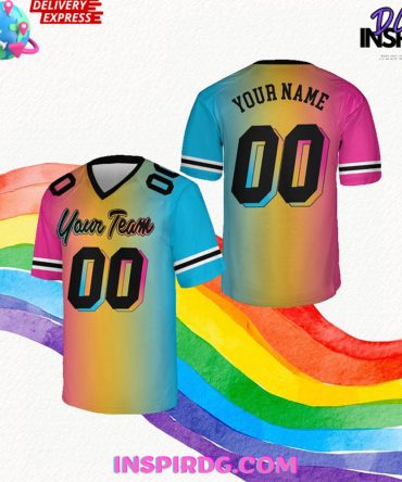 Personalized Team Rainbow Football Jersey