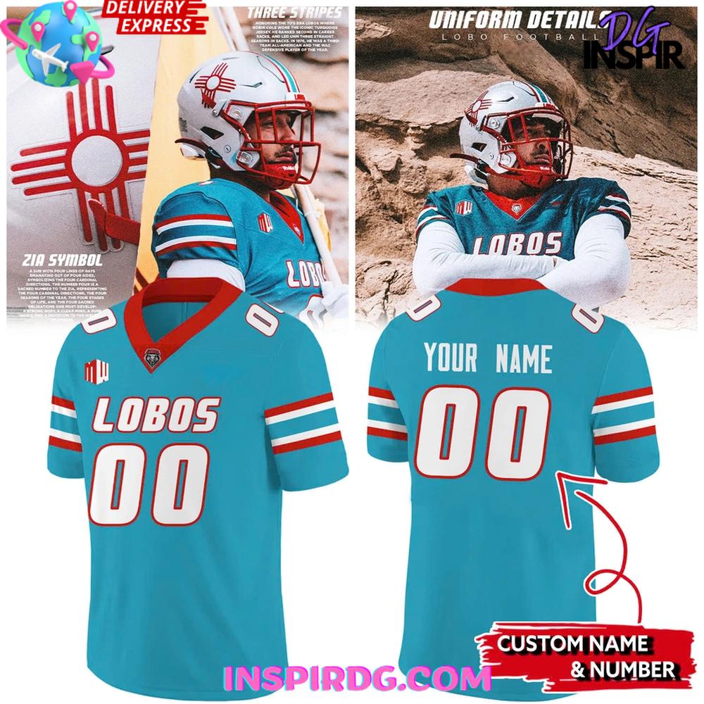 Special New Mexico Lobos The Turquoise Uniform 2025 Football Jersey