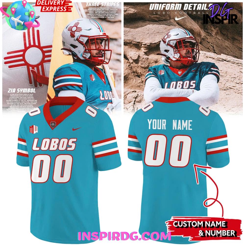 Special New Mexico Lobos The Turquoise Uniform 2025 Football Jersey - Image 4