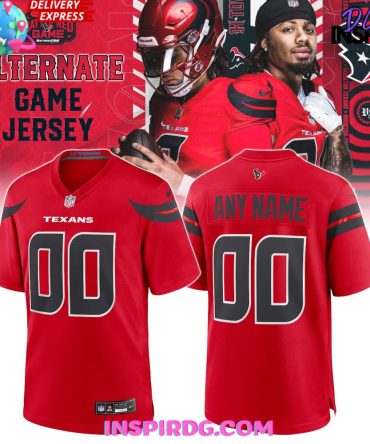Texas Houston Battle Red Alternate Game 2024 Football Jersey