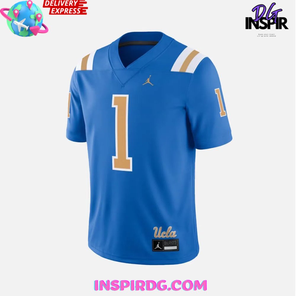 Ucla Bruins Jumpman Blue Football Jersey - Image 2