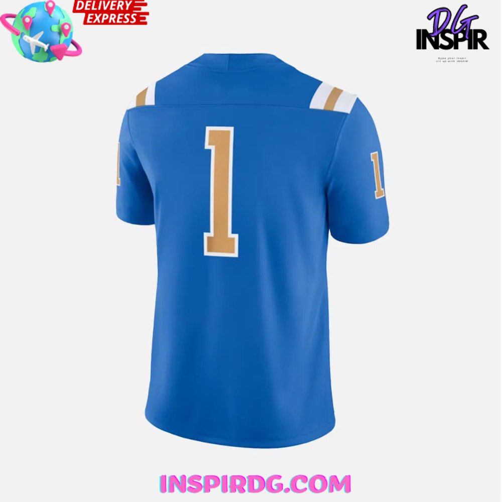 Ucla Bruins Jumpman Blue Football Jersey - Image 3
