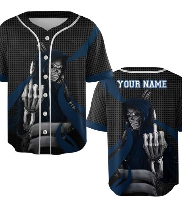 Custom your team Baseball Jersey 3D Personalized Skull Gear Up For Game Day