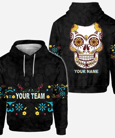 Custom Your Team Name Sport Dia De Los Muertos Limited Editions Hoodie Shirt