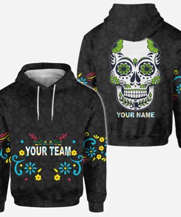 Custom Your Team Name Sport Dia De Los Muertos Limited Editions Hoodie Shirt